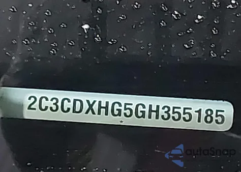 2016 Dodge Charger Sxt из США, поврежденный, VIN 2C3CDXHG5GH355185